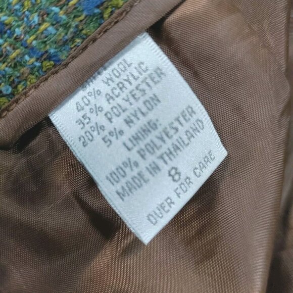 Petite Sophisticate Suit Wool Blend Blazer & Skirt Sexy Librarian Teacher Sz 8 - Picture 6 of 16